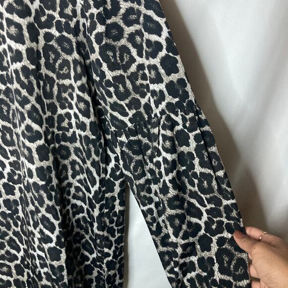 Michael Kors|Women's leopard long sleeve blouse - Picture 6 of 13
